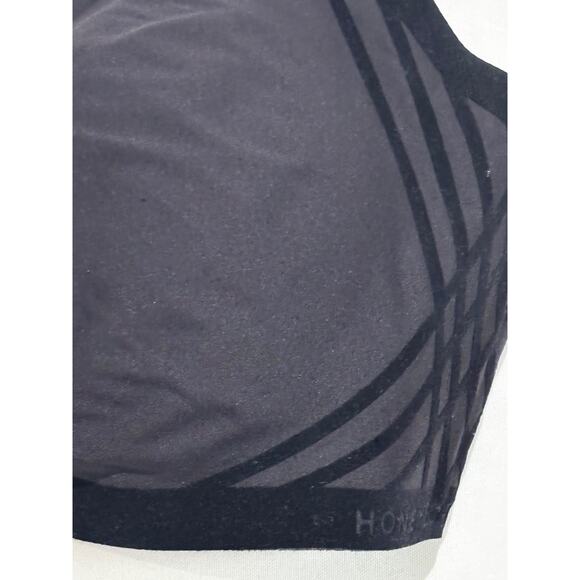 HONEYLOVE Bra Women Sz 2X Black Velour Combo Crossover Wire Free Removable Pads - Picture 3 of 8